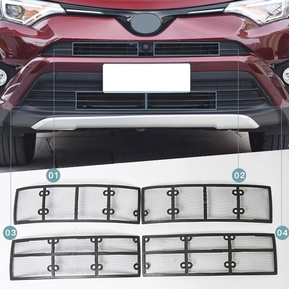 Сетка для решетки насекомых Wtfs из АБС пластика сетка защиты от Toyota RAV4 2017