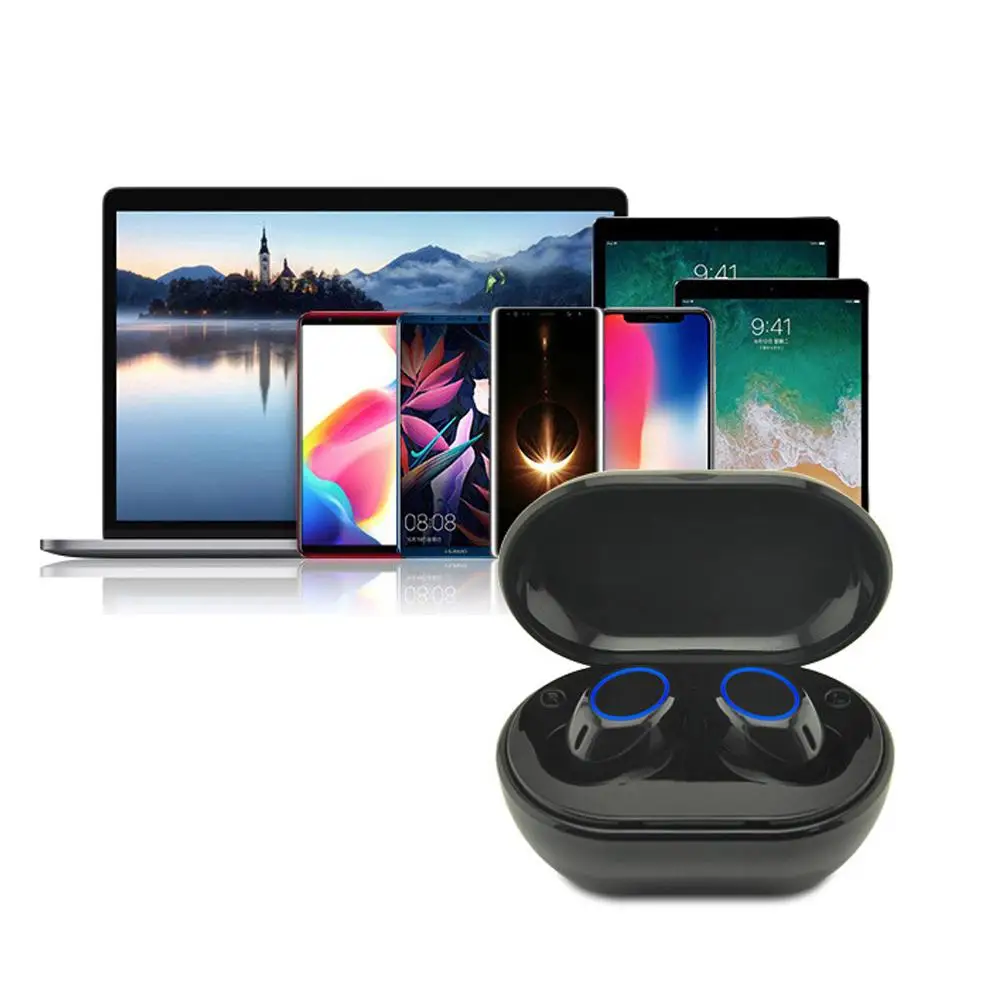 TWS A2, два Bluetooth, музыкальные наушники, поддержка 5,0, Беспроводная зарядка, сенсорное управление, 8D, стерео, CVC, шумоподавление, микрофон