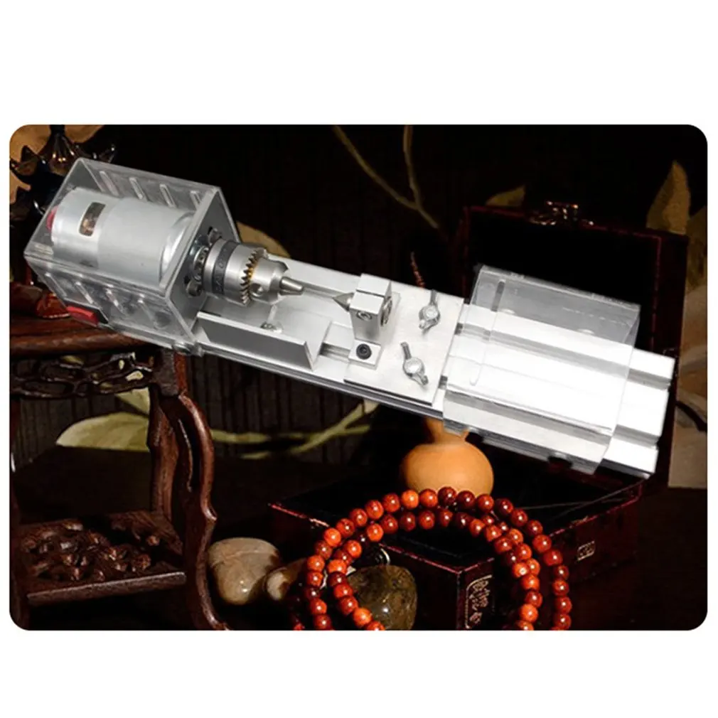 DC12-24V 100 Вт мини токарный станок с бусинами полированный станок деревообрабатывающий токарный станок с мощностью резец токарный станок по дереву EU/US Plug