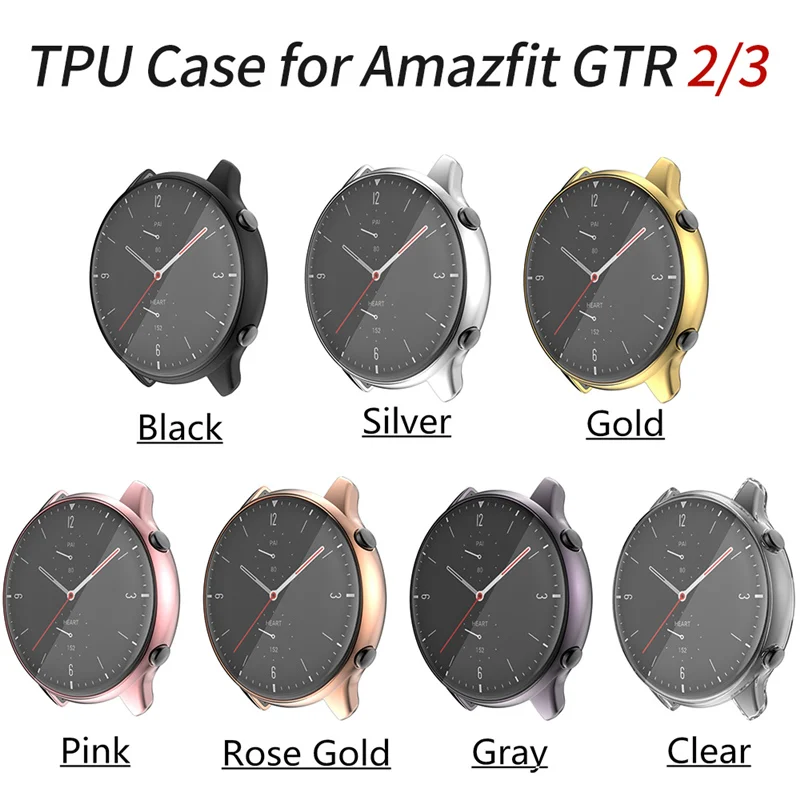Enhanced Soft TPU Full Protector Case Cover for Amazfit GTR Series Watches