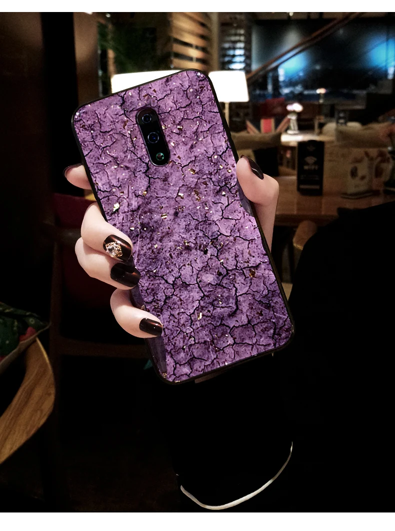 Высококачественный защитный чехол для OPPO Realme 6 Pro Чехол мрамор зерна мишура