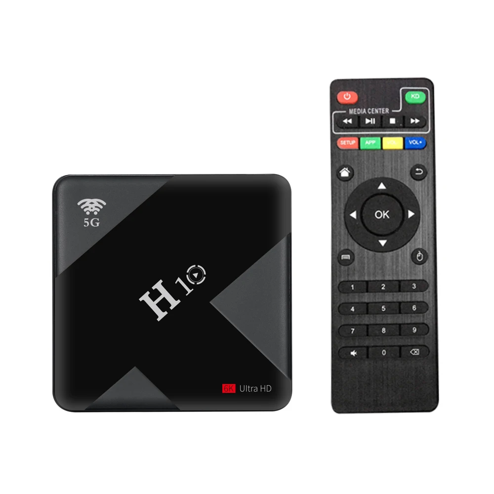 ТВ приставка H10 Android 9 0 4K 6K HDR H.265 VP9 Allwinner H6 4 ядра 64 бит + 32/64 ГБ EMMC 2 4G|ТВ-приставки и