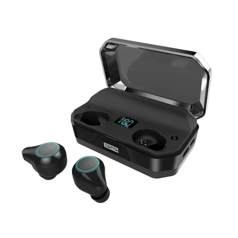 T9 Bluetooth наушники TWS настоящие беспроводные стерео наушники мАч 7000 Коробка Внешний аккумулятор светодиодный цифровой с зарядкой N0J1