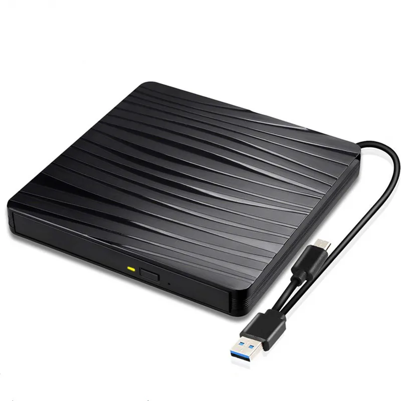 YiYaYo Тип C USB 3,0 DVD привод DVD RW горелка Писатель Rewriter CD rom ридер плеер Внешний привод для портативных ПК Windows Mac OS - Цвет: USB3.0  and Type C 1