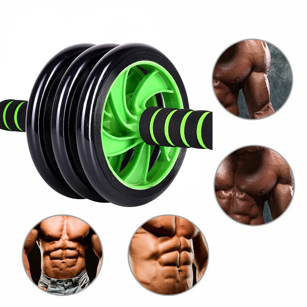 

Two-Wheeled and Three-Wheeled Abdominal Exercise Abs Wheel Roller Fitness Home Sport Training Equipment Unise 40