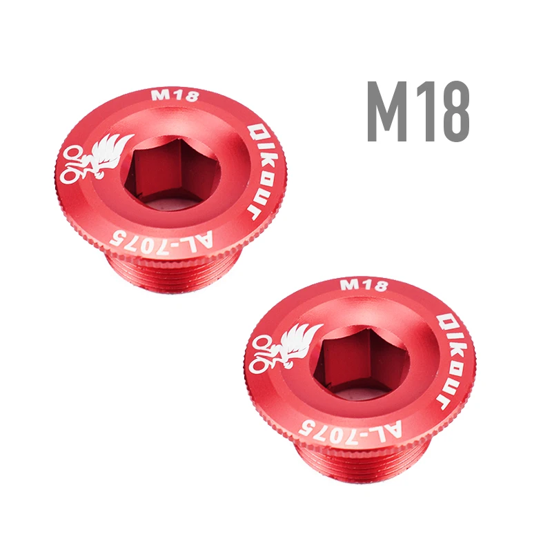 1 шт. зубная пластина крышка шатуна кривошипная крышка M20 M18 M19 M15 MTB шатун для велосипеда алюминиевый BMX дорожный велосипедный фитинг 4 цвета - Цвет: 2PCS M18 red