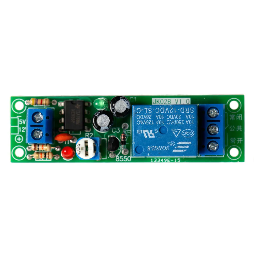 

Timer Switch JK02B 0-60 Seconds DC Adjustable Delay 12V Input Relay Module