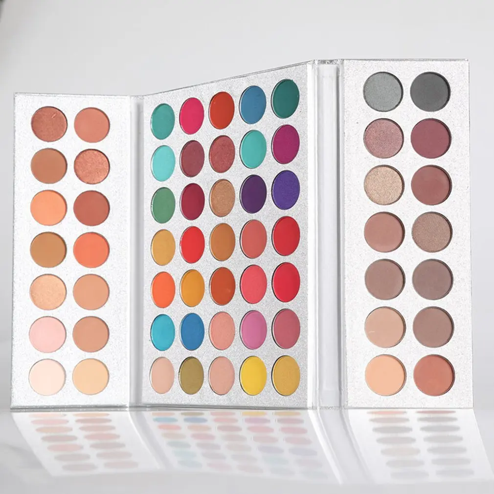 

63 Pro Colors Eyeshadow Palettes Matte and Shimmer Blendable Eye Shadow Powder Make Up Waterproof Eye Shadow Palette