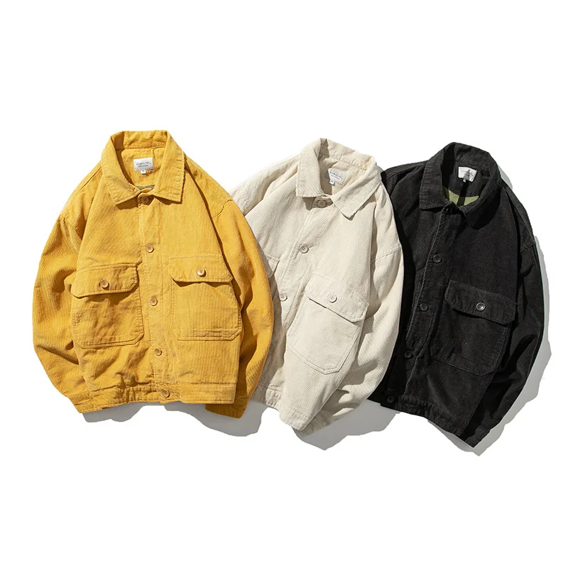 

2019 New Style Japanese-style Popular Brand Autumn MEN'S Coat Solid Color Loose Casual Jacket Men'S Wear