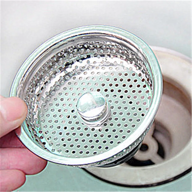 

Stainless Steel Mesh Kitchen Sink Strainer Floor Drain Cap Bathroom Plug Dirt Collector Strainer Filter Metal Waste S