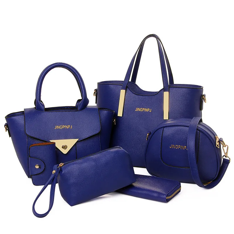 

2019 New Style Versitile Fashion Europe And America Shoulder Hand Six Pieces Set Different Size Bags Women's Set Bags