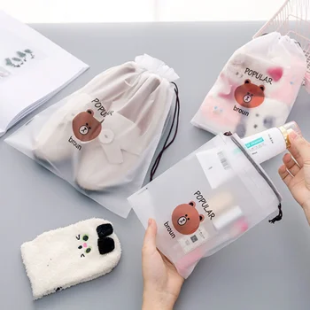 

Cartoon Bear Waterproof Travel Harness Pocket Household Portable Storage Bag Suitcase Drawstring Bag Cosmetics Storage Bag