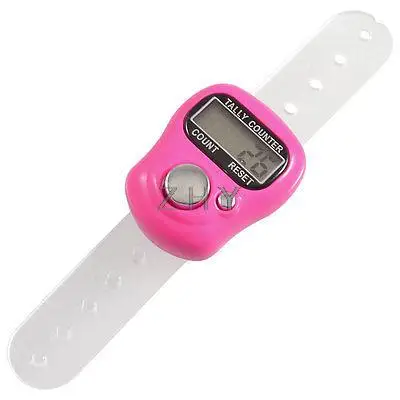 

Fuchsia Mini Adjustable Band 5 Digit Golf Finger Counter Tally