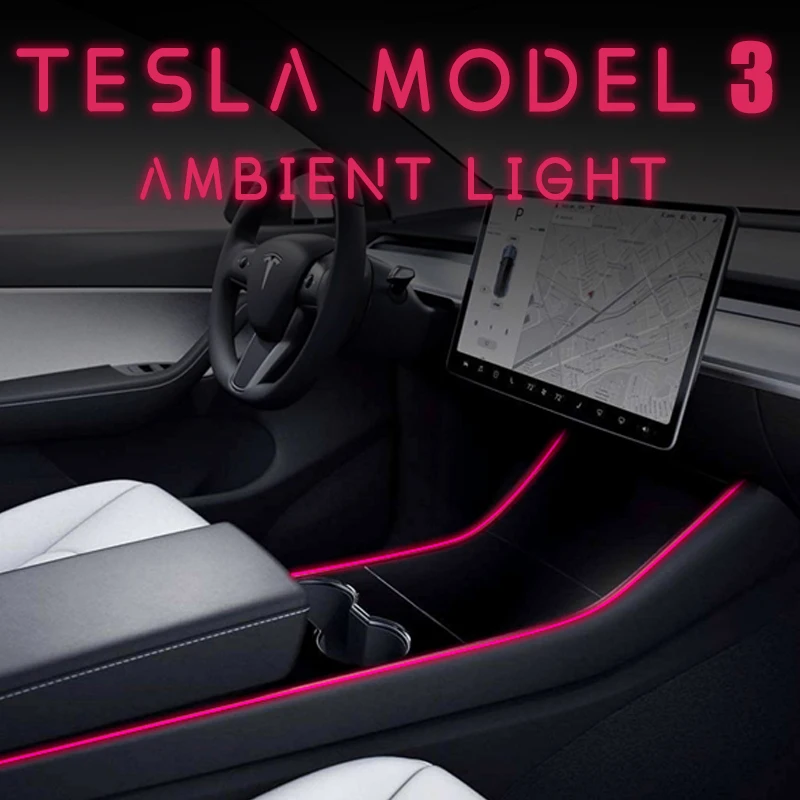 Для Tesla Model 3 атмосферная лампа модифицированная для салона автомобиля