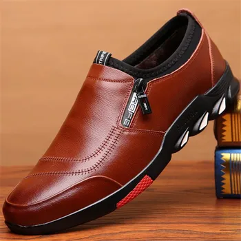 

High-end large size men's leather shoes