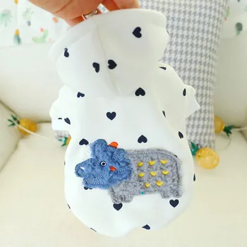 

Pet Dogs Cartoon Dinosaur Pattern Clothes Hoodies Coat Puppy Winter Sweatshirt Dog Pet Bulldog Pug Hoodies Clothes Outfits