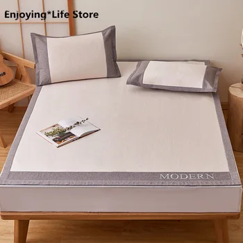 

Summer Ice Silk Mat Washable Folding Air Conditioning Soft Mat With Pillowcase 1.8m Bed Mat 1.5m Summer Mat 2m