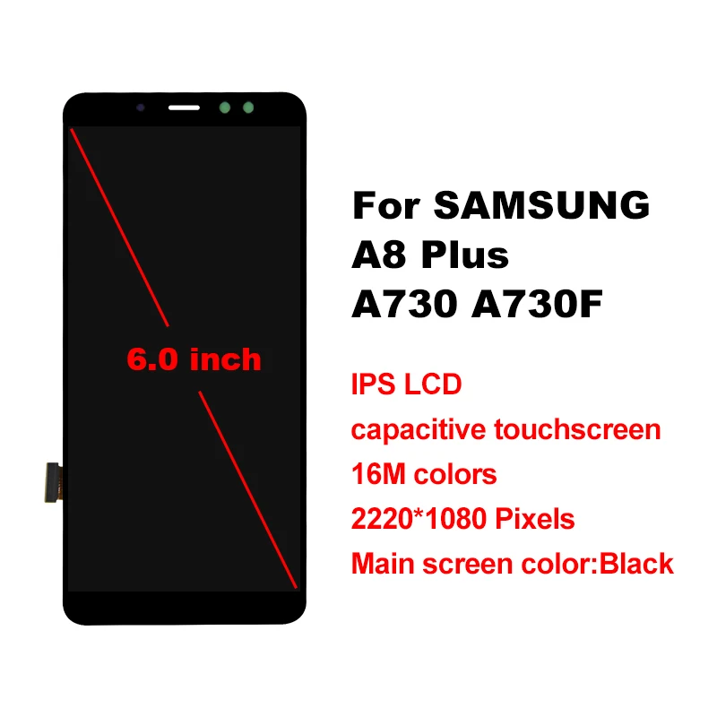 A730 ЖК-дисплей для samsung Galaxy A8 Plus ЖК-дисплей сенсорный экран дигитайзер Запасные части для A730F SM-A730 дисплей
