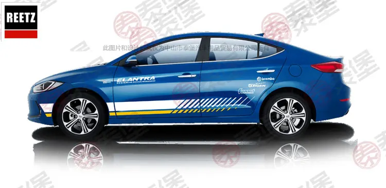 World Datong, автомобильный Стайлинг, Спортивная Автомобильная наклейка для hyundai, hyundai, ELANTRA, Mark, Levinson, автомобильные наклейки с обеих сторон