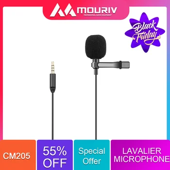 

Mouriv CM205 Lavalier Lapel Clip-on Condenser Microphone for Bloggers & Vloggers Mic for iPod iOS & Android Windows Smartphones