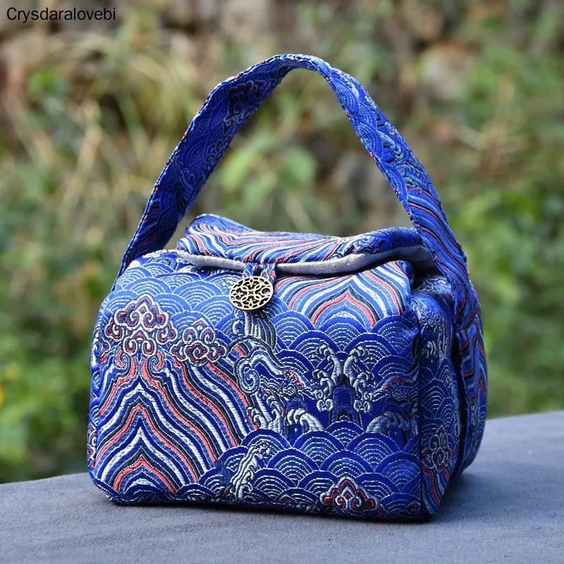 Vintage Teaware Storage Bag Accessories Teacup Teapot Bags Travel Outdoor Portable Tea Cup Cozies Food Jewelry Nuts Package