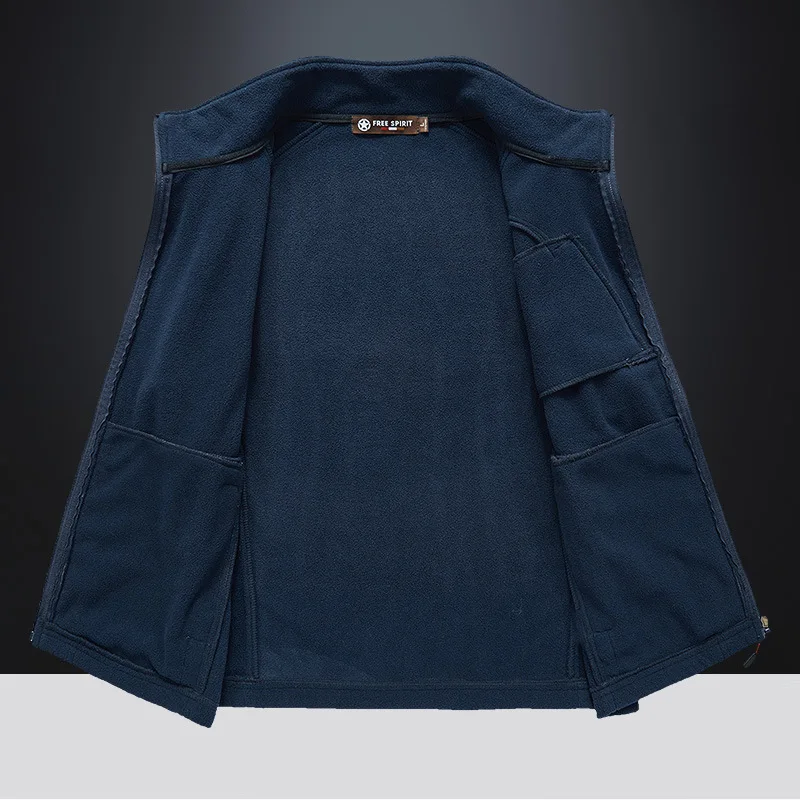 Men Fleece Warm Vest Jackets Autumn Winter Leisure Waistcoat Outdoor Tactical Military Hunting Hiking Motorcycle Chalecos M-5XL