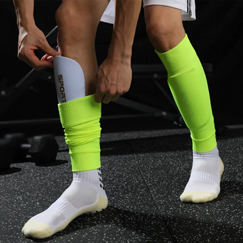 Elastic Futebol Caneleiras para Adultos, Proteção De Perna De Futebol, Caneleiras Esportivas Legwarmers, Adolescentes