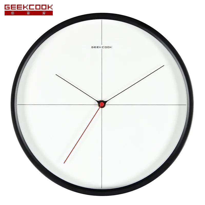 Digital Wall Clock Simple Modern Design Creative Metal White Clocks Hanging 3D Wall Watch Home Decor Silent 12 inch - Цвет: Черный