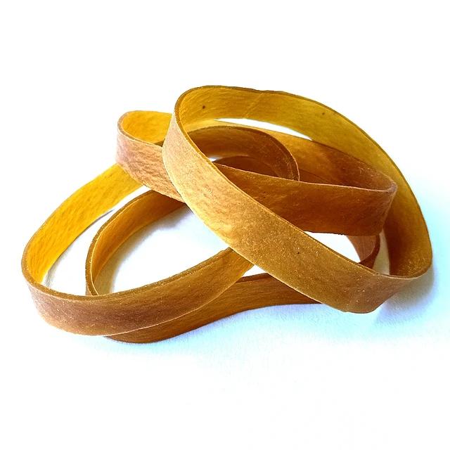 2cm Wide Brown Elastic Rubber Bands Heavy Duty Strong Large Industrial  Package Packing Tie