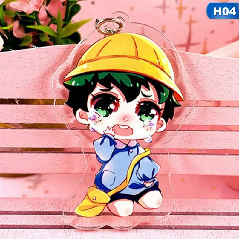 Брелок для ключей My Hero Academy, милый, двухсторонний, 20 видов стилей, брелок для ключей, акриловый, аниме, аксессуары, брелок с фигурками из мультфильмов