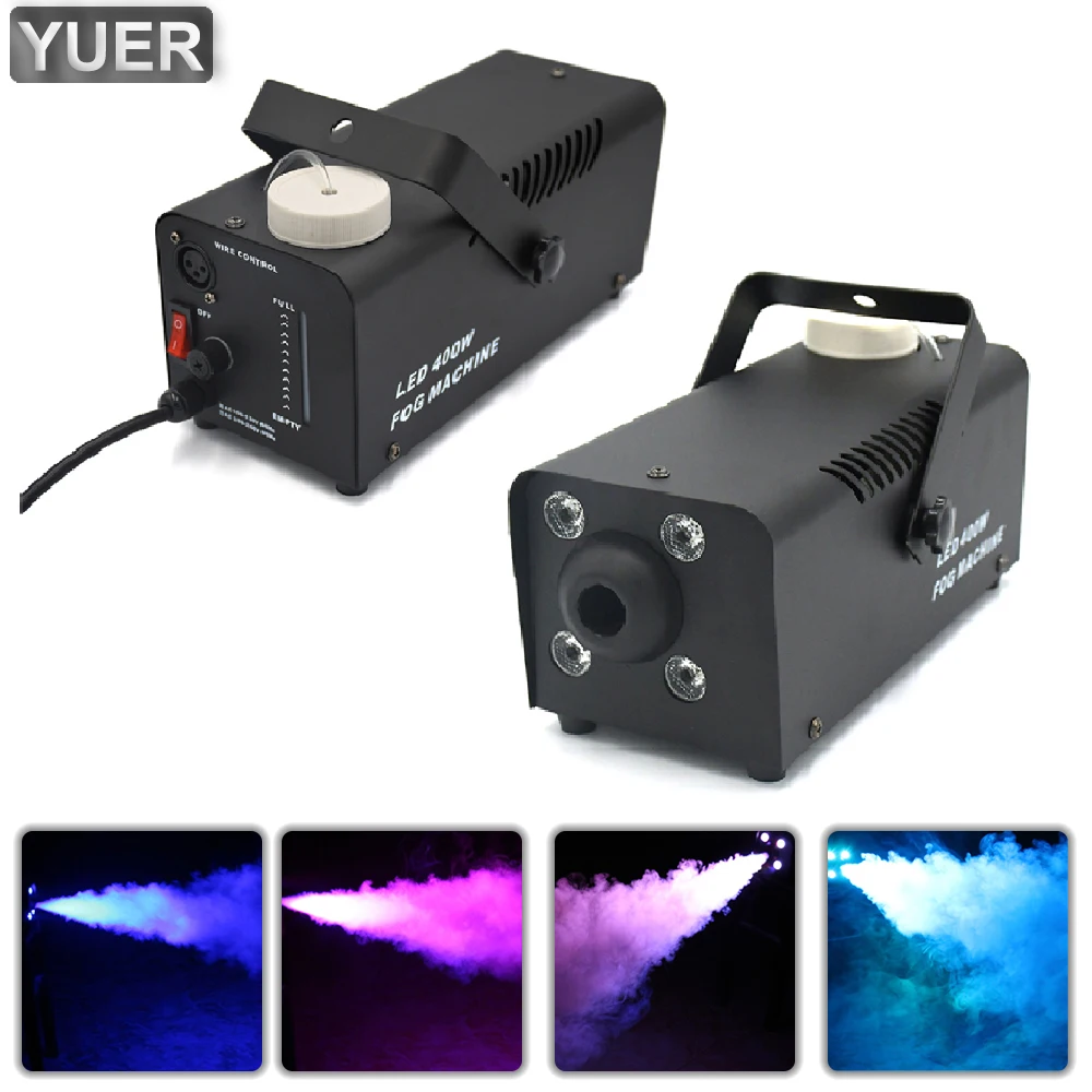 

Светодиодная противотуманная машина YUER 400 Вт 4x3 Вт RGB 3 в 1, дымовая машина со сценическим эффектом для диджея, дискотеки, музыки вечерние, танцпола, свадьбы, ночного клуба
