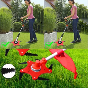 

Trimmer Head Lawn Mower Grass Weed Eater Brush Cutter 6 Steel Cutting Power Tool Weed Brush Cutting Head Garden Tungsten Carbide