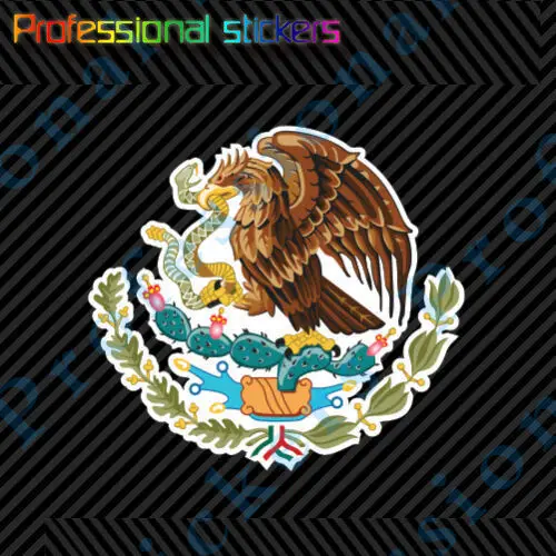 

Mexican Coat of Arms Sticker Decal Self Adhesive Vinyl Mexico Flag MEX MX Stickers Motorcycle waterproof car Window Decal