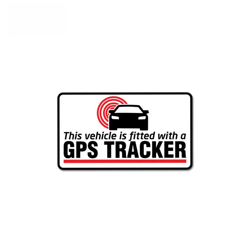 

Warning Car Sticker PVC GPS Tracker Fitted Decal Waterproof Sunscreen Stickers Automobile Accessories,11cm*6cm