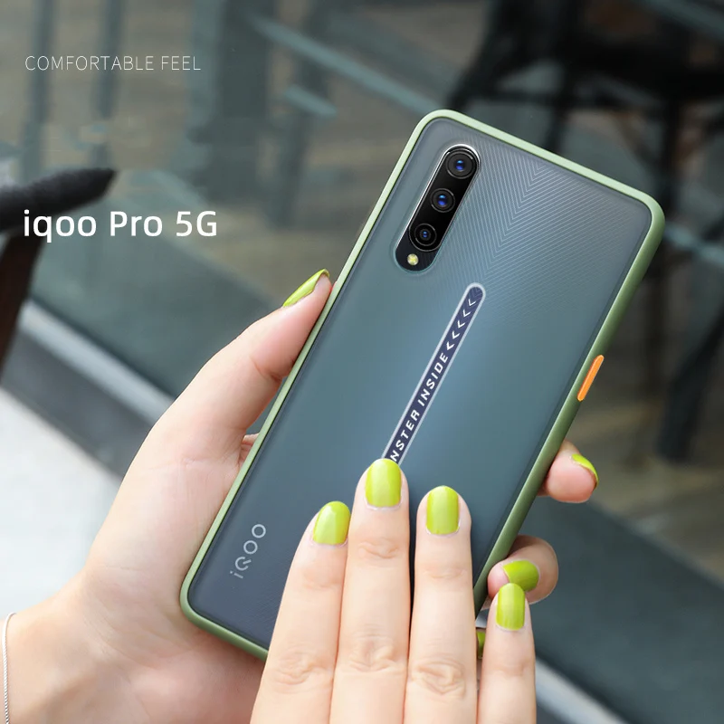For VIVO IQOO Pro 5G Case Fine Matte Translucent Soft Frame Hard Back Cover Shockproof Coques |
