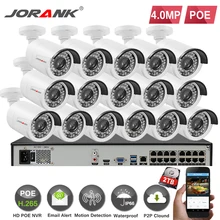 JORNAK16CH POE NVR комплект с 5MP 4MP 2MP1080P безопасности Пуля и купольная ip-камера рыбий глаз 16 канальный видеонаблюдения