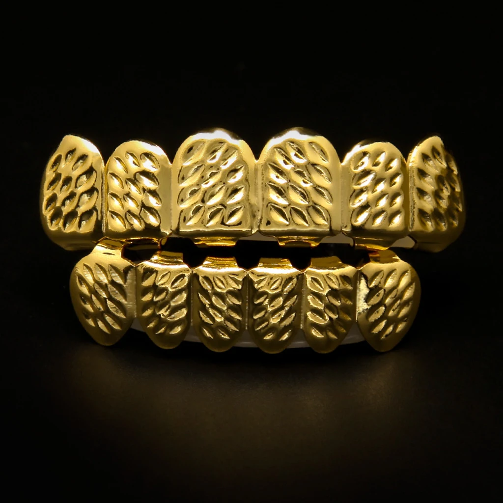 Copper Hip Hop Teeth Grills Caps Top Bottom Teeth Grill Cap Jewelry