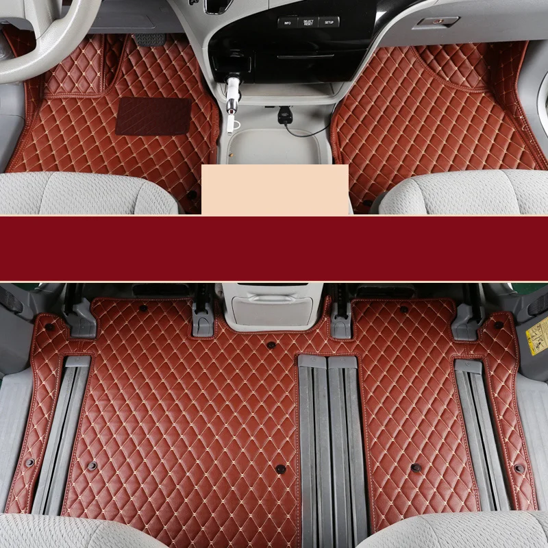 Кожаные автомобильные коврики для toyota sienna 2004 2011 2012 2013 интерьерные аксессуары XL30 ковер