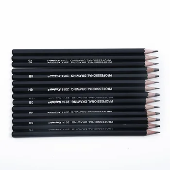 

14 Pcs 6H-12B Sketch Drawing Pencil Set Sketching Art Kit In Carry Case Utility