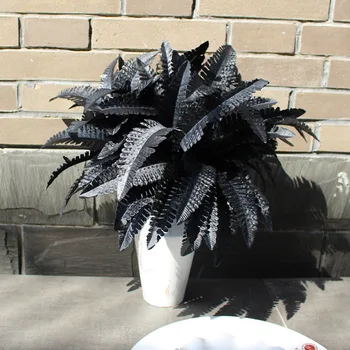 

Model Persian Grass Black and White with Pattern Model Ferns Plant Persian Leaves Flower Arrangement Decoration Plant Wall Model