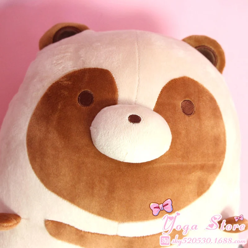 50cm Cute Cartoon Animal Plush Toy Creative Cute Fox Raccoon Round Roll Soft Stuffed Plush Toy Baby With Sleep Storytelling Toy