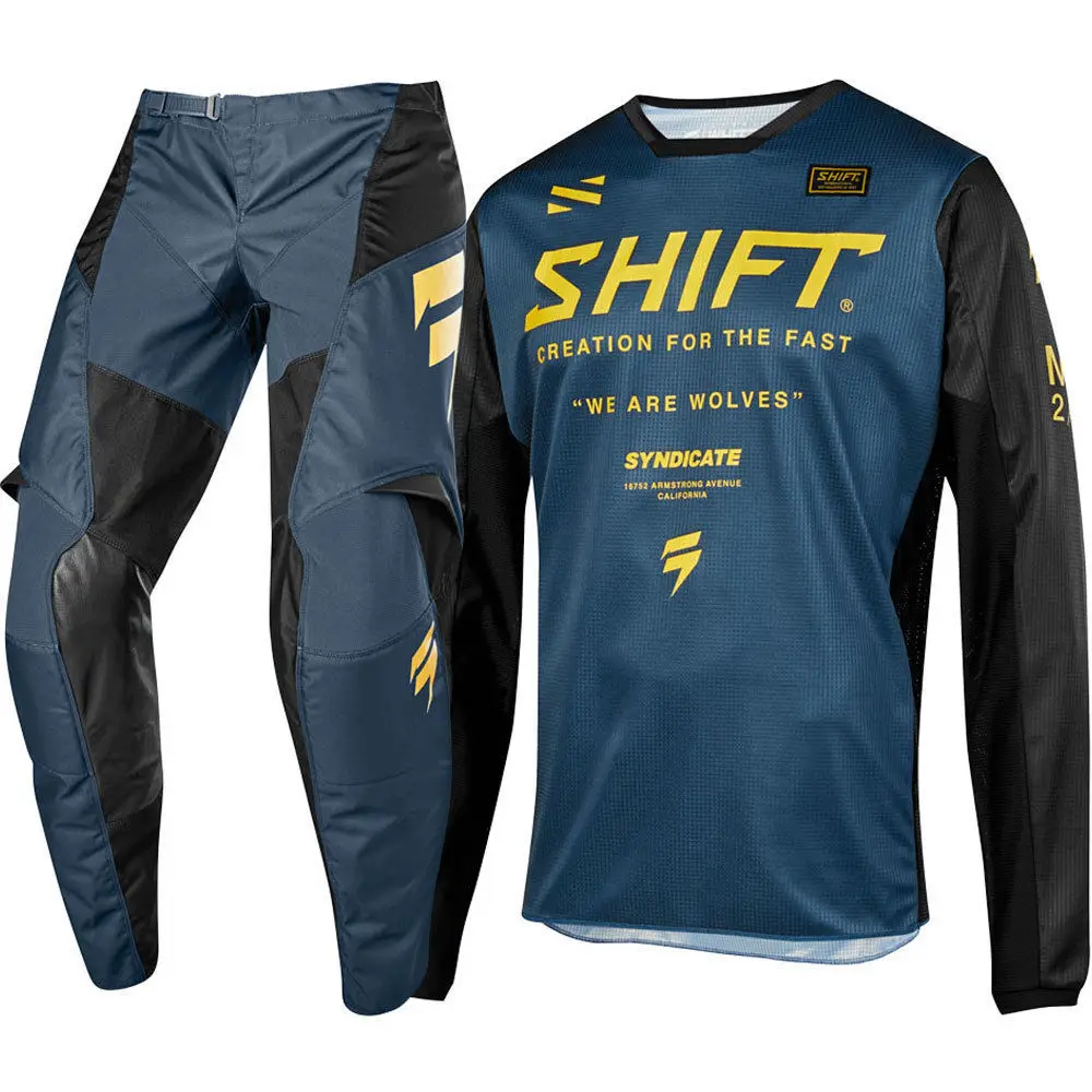 

NEW MX 2019 Shift Whit3 Label Adult TOP Motocross Racing suits Motorcycle MX DH MTB riding Jersey and Pants combination Sets H