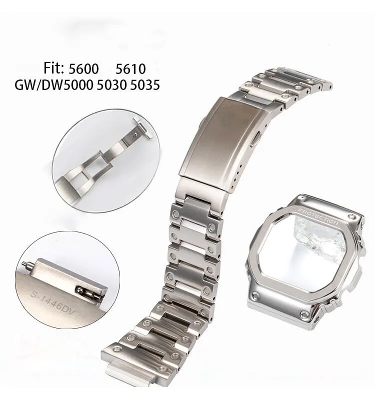 Металлический ремешок для часов bezelStrap DW5600 GWM5610GW5000 из нержавеющей стали ремешок для часов Корпус рамка gshock Браслет аксессуар с ремонтным