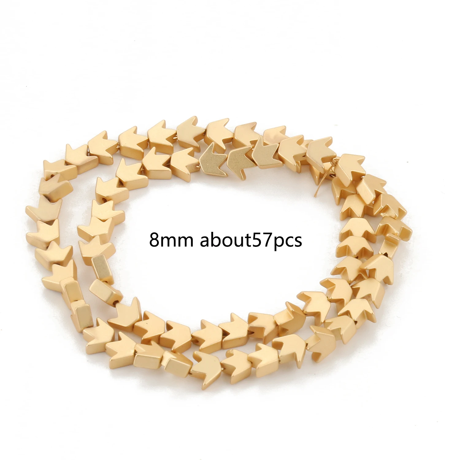 Gold Plated Hematite Gravel Spacer Beads