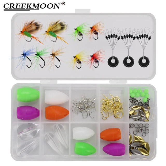 134/73/79Pcs Fly Fishing Bee Lure Box Set Wet Dry Nymph Fly Tying