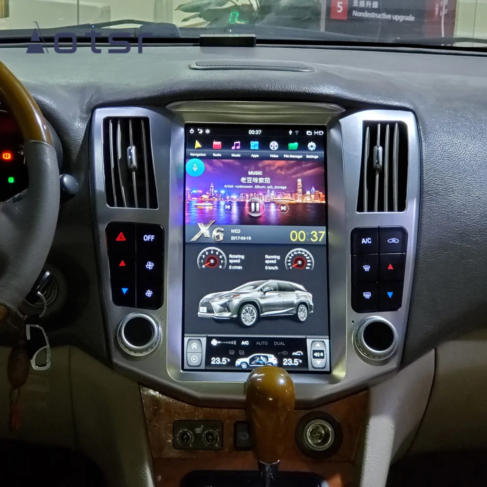 Tesla styel Android 9 автомобильный dvd-плеер gps навигация для Lexus RX300 RX330 RX350 2004-2008 Авто Радио Coche мультимедийный плеер