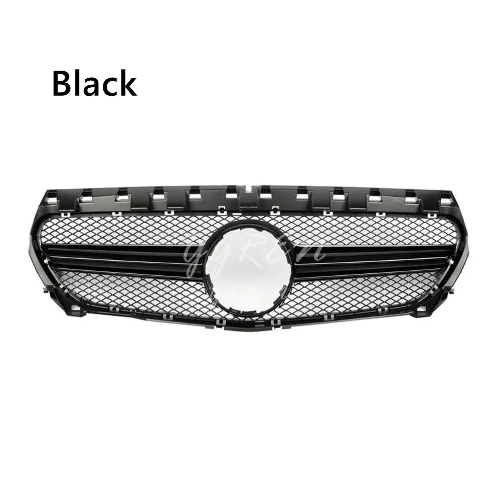 Black AMG Подходит для Mercedes Benz CLA-Class W117 2013 13-15 передняя решетка Алмазный черный AMG серебристый - Цвет: Black AMG