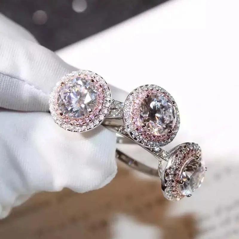 

S925 Sterling Silver VS2 Diamond Ring for Women Anillos bague diamant Bizuteria Topaz Gemstone Wedding Silver 925 Jewelry Ring