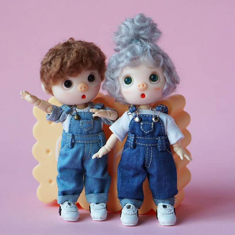 Ob11 baby trousers denim trousers 1/12 bjd doll clothes GSC merlot pig corduroy trousers Mini Obitsu 11 doll Accessories