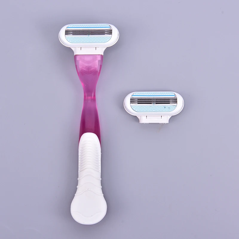 Afeitadora de 3 capas para mujer, cabezal de repuesto de cuchilla de afeitar de seguridad femenina, afeitadora de belleza, 1 ud.